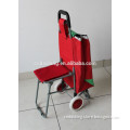 Folding hand cart hot sale Europe style metal shopping trolley